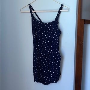 xhilaration navy blue romper with stars